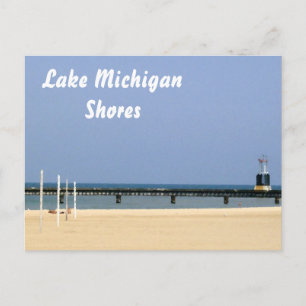 Leuchtturm von Lake Michigan Shores Postkarte