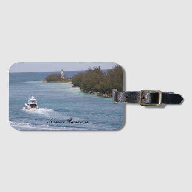 Leuchtturm von Nassau Bahamas, Schiff, Gepäckanhänger (Vorderseite (Horizontal))
