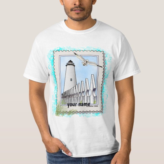Leuchtturm von Ocracoke T-Shirt (Vorderseite)