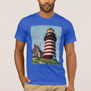 Leuchtturm-Wächter durch Stevan Dohanos T-Shirt