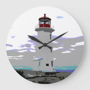 Leuchtturm-Wanduhr-Peggy Bucht Neuschottland Große Wanduhr