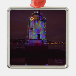 Leuchtturm zu Weihnachten Ornament Aus Metall