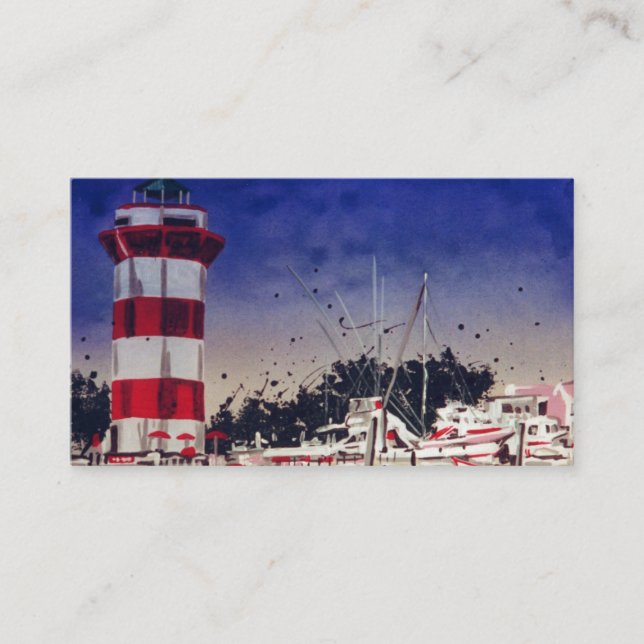 Leuchtturmboote Hilton Head South Carolina Visitenkarte (Vorderseite)