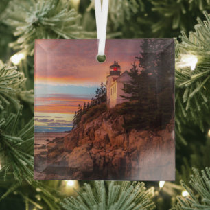 Leuchttürme Acadia National Park Maine Ornament Aus Glas