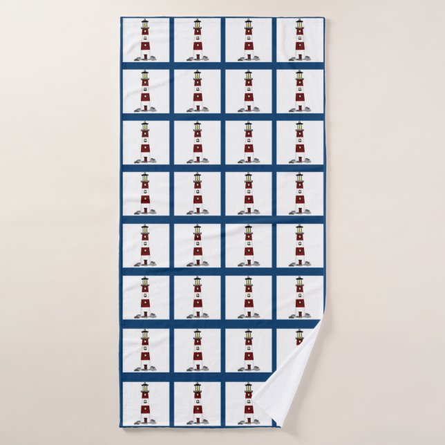 Leuchttürme Badehandtuch (Badehandtuch)