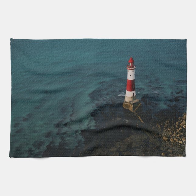 Leuchttürme | Beachy Head Lighthouse England Geschirrtuch (Horizontal)