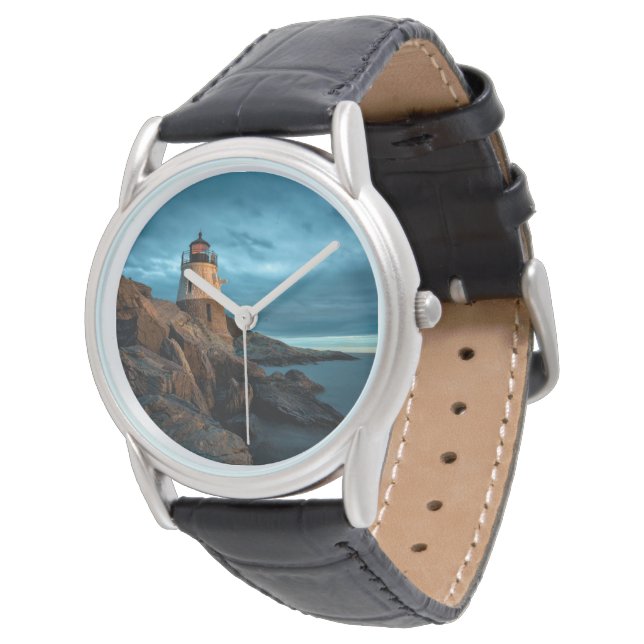 Leuchttürme | Burg Hill Leuchtturm Armbanduhr (Schrägansicht)