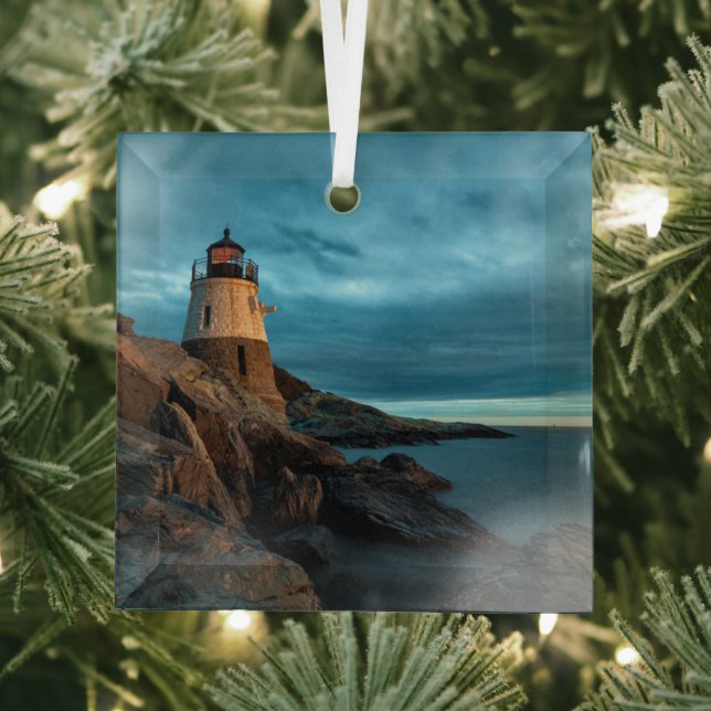 Leuchttürme | Burg Hill Leuchtturm Ornament Aus Glas (Insitu)