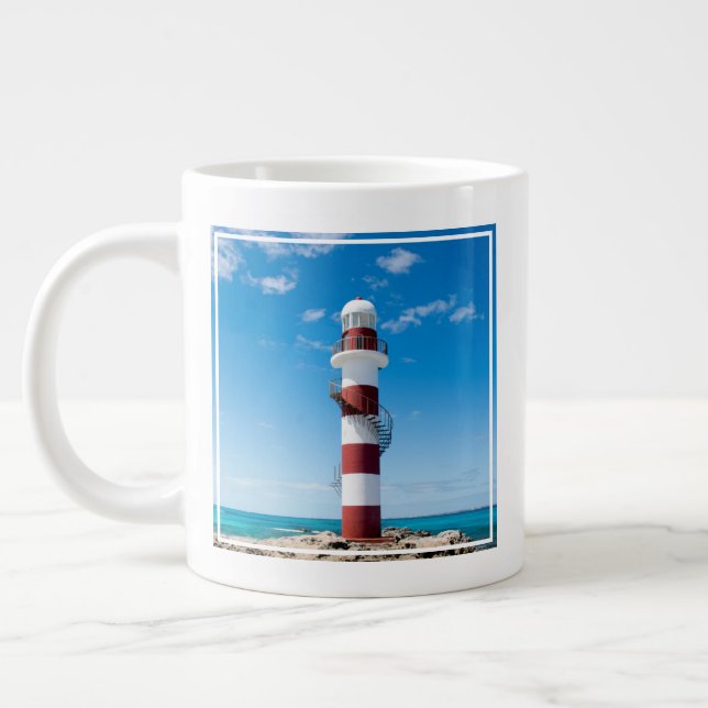 Leuchttürme | Cancun Quintana Roo Mexico Jumbo-Tasse (Links)