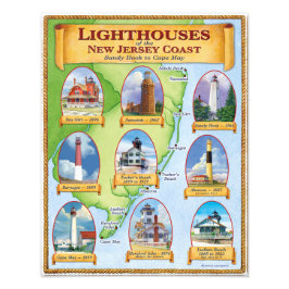 Leuchttürme der New Jersey Coast Fotodruck