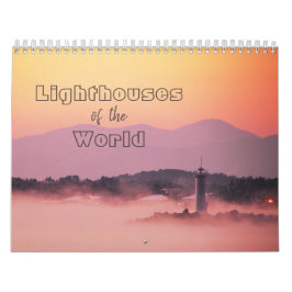 Leuchttürme des Welt12-monatigen Kalenders Kalender