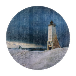 Leuchttürme   Frankfort Lighthouse Lake Michigan Schneidebrett