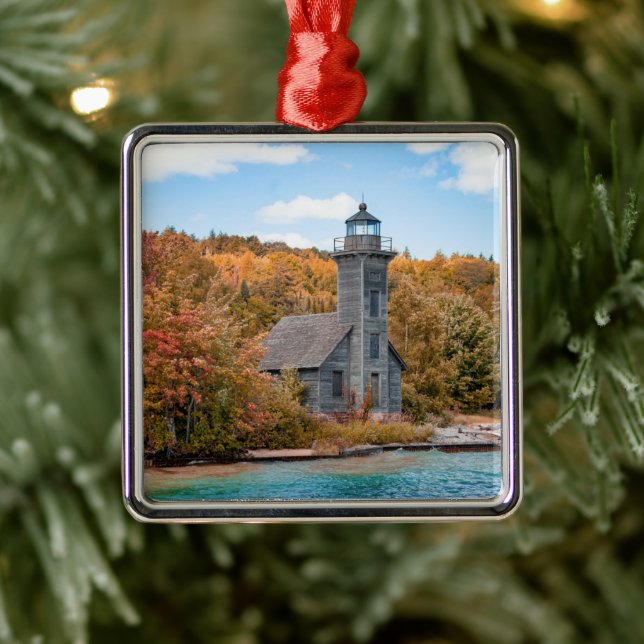 Leuchttürme | Grand Island East Channel Light Ornament Aus Metall (Baum)