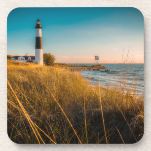 Leuchttürme   Großer Leuchtturm Ludington, MI Getränkeuntersetzer