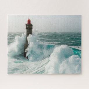 Leuchttürme Jument Lighthouse Ouessant Frankreic