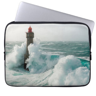 Leuchttürme Jument Lighthouse Ouessant Frankreic Laptopschutzhülle