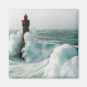 Leuchttürme   Jument Lighthouse Ouessant Frankreic Magnet