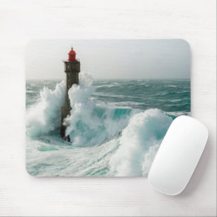 Leuchttürme Jument Lighthouse Ouessant Frankreic Mousepad