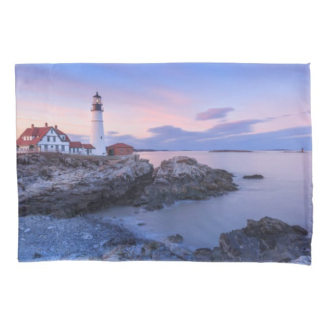 Leuchttürme | Kap Elizabeth, Maine Kissenbezug (Vorderseite)