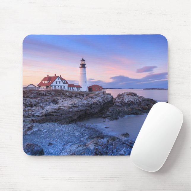 Leuchttürme | Kap Elizabeth, Maine Mousepad (Mit Mouse)