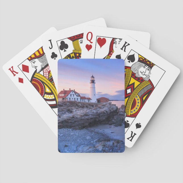 Leuchttürme | Kap Elizabeth, Maine Spielkarten (Rückseite)