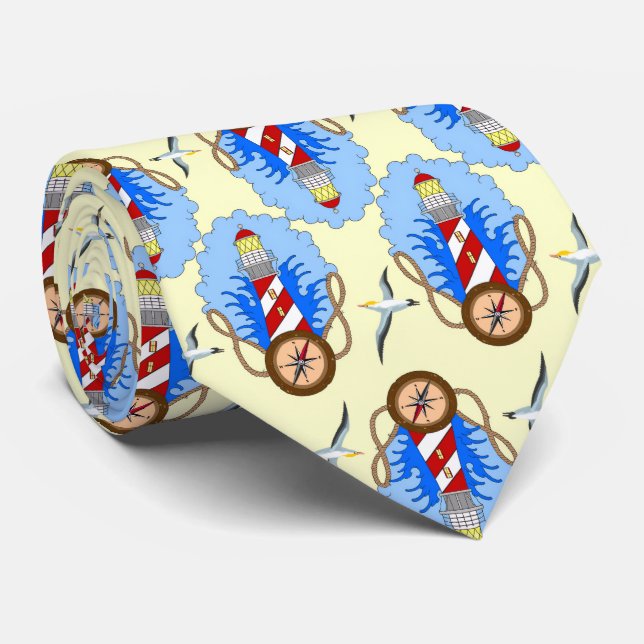 Leuchttürme Krawatte (Gerollt)