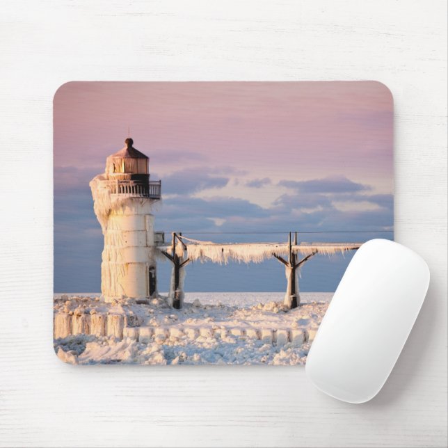 Leuchttürme | Lake Michigan Lighthouse Mousepad (Mit Mouse)