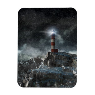 Leuchttürme Leuchtturm im Sturm Magnet