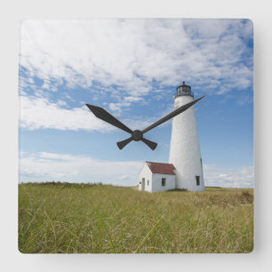Leuchttürme   Leuchtturm Massachusetts Quadratische Wanduhr