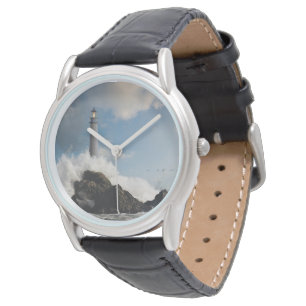 Leuchttürme Leuchtturm mit Absturzwellen Armbanduhr