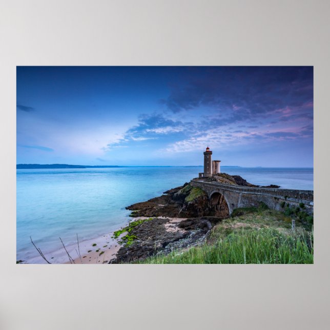 Leuchttürme | Leuchtturm Plouzané Frankreich Poster (Vorne)