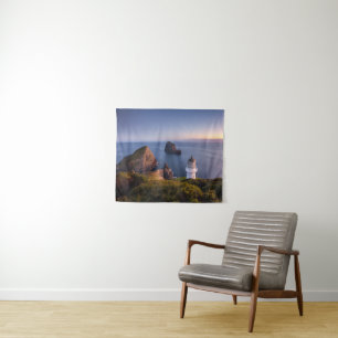 Leuchttürme   Lighthouse Cape Brett Neuseeland Wandteppich