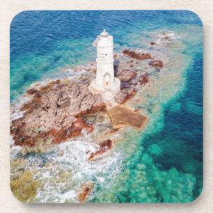 Leuchttürme   Mangiabarche Lighthouse Italien Getränkeuntersetzer