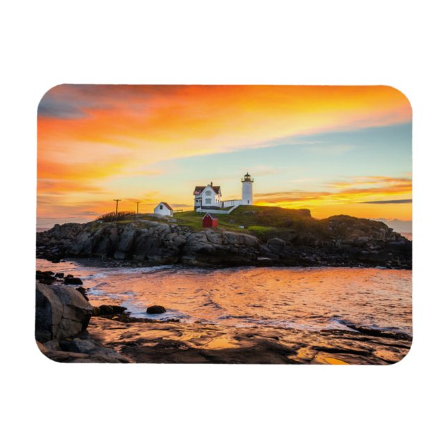Leuchttürme | Nubble Lighthouse Maine Magnet (Horizontal)