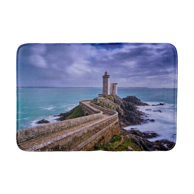 Leuchttürme | Petit Minou Lighthouse Frankreich Badematte (Vorderseite)