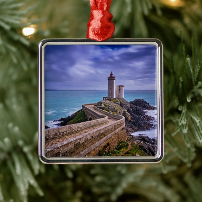 Leuchttürme | Petit Minou Lighthouse Frankreich Ornament Aus Metall (Baum)