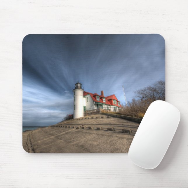 Leuchttürme | Point Betsie Lake Michigan Mousepad (Mit Mouse)