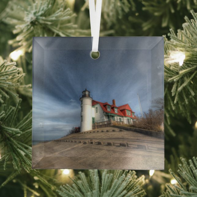 Leuchttürme | Point Betsie Lake Michigan Ornament Aus Glas (Insitu)