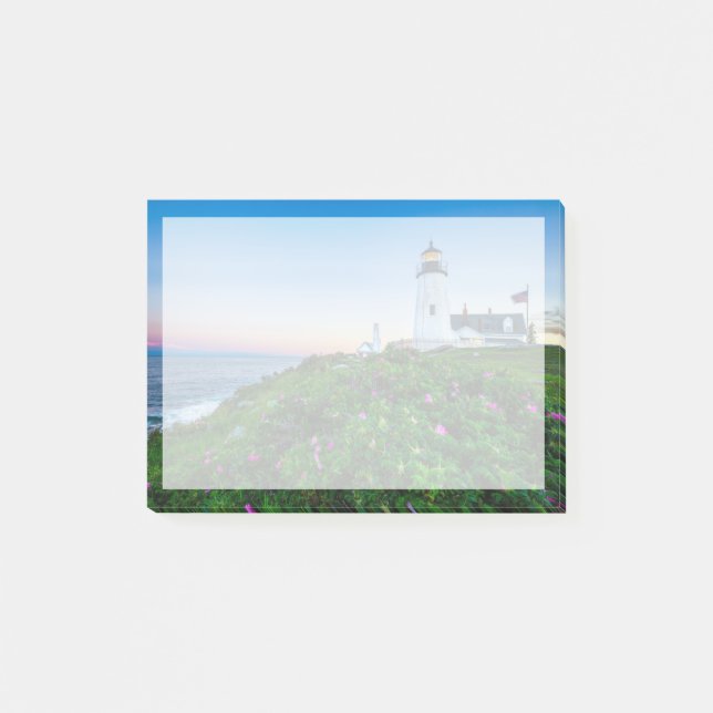 Leuchttürme | Point Lighthouse Bristol Maine Post-it Klebezettel (Vorderseite)