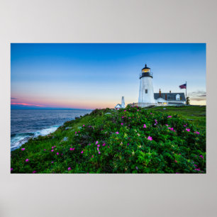 Leuchttürme Point Lighthouse Bristol Maine Poster