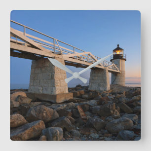 Leuchttürme Port Clyde Maine Lighthouse Quadratische Wanduhr