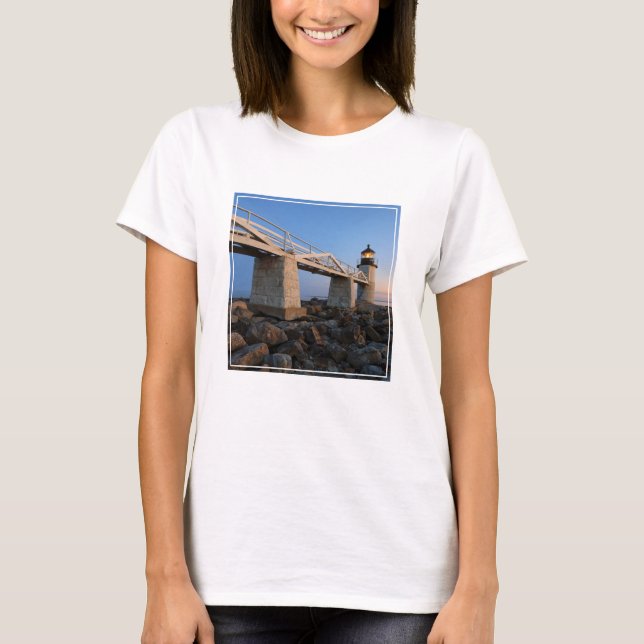 Leuchttürme | Port Clyde Maine Lighthouse T-Shirt (Vorderseite)