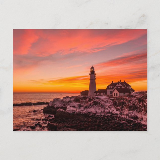 Leuchttürme | Portland Head Cape Elizabeth Maine Postkarte (Vorderseite)