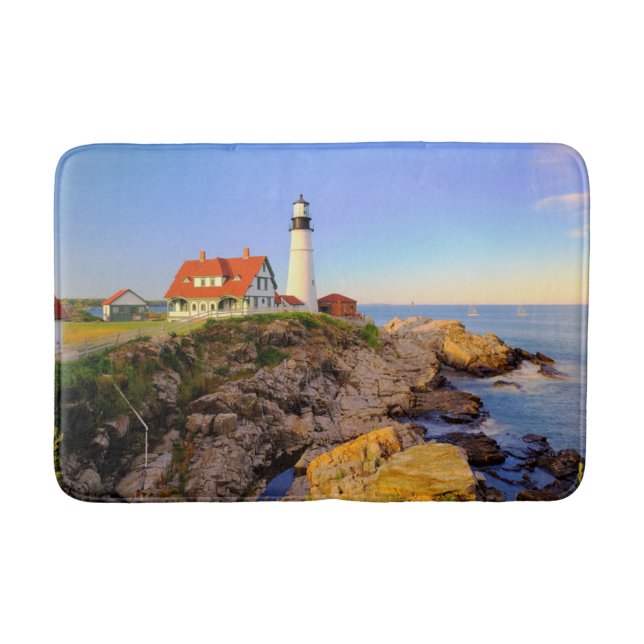 Leuchttürme | Rockport Lighthouse Maine Badematte (Vorderseite)