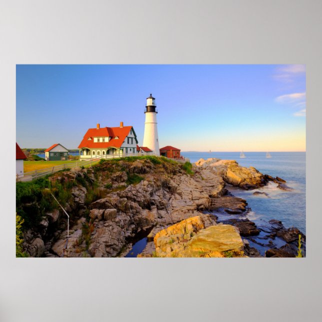 Leuchttürme | Rockport Lighthouse Maine Poster (Vorne)