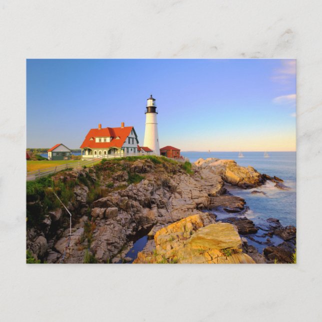 Leuchttürme | Rockport Lighthouse Maine Postkarte (Vorderseite)