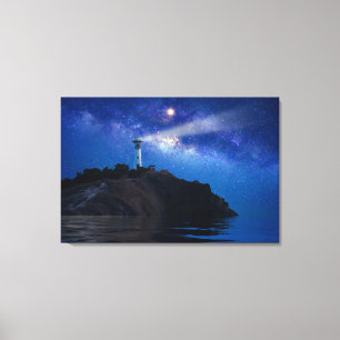 Leuchttürme   Starry Night Lighthouse Leinwanddruck