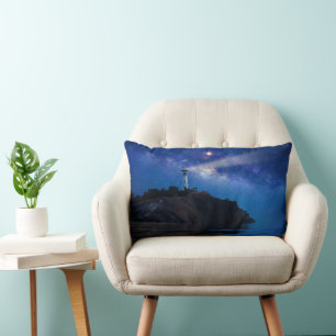 Leuchttürme Starry Night Lighthouse Lendenkissen