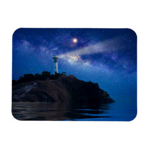 Leuchttürme   Starry Night Lighthouse Magnet