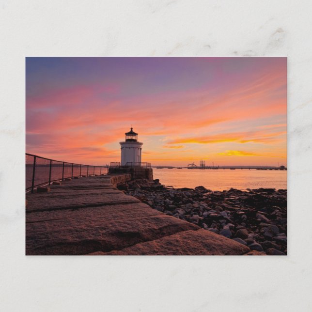 Leuchttürme | Südportland, Maine Postkarte (Vorderseite)